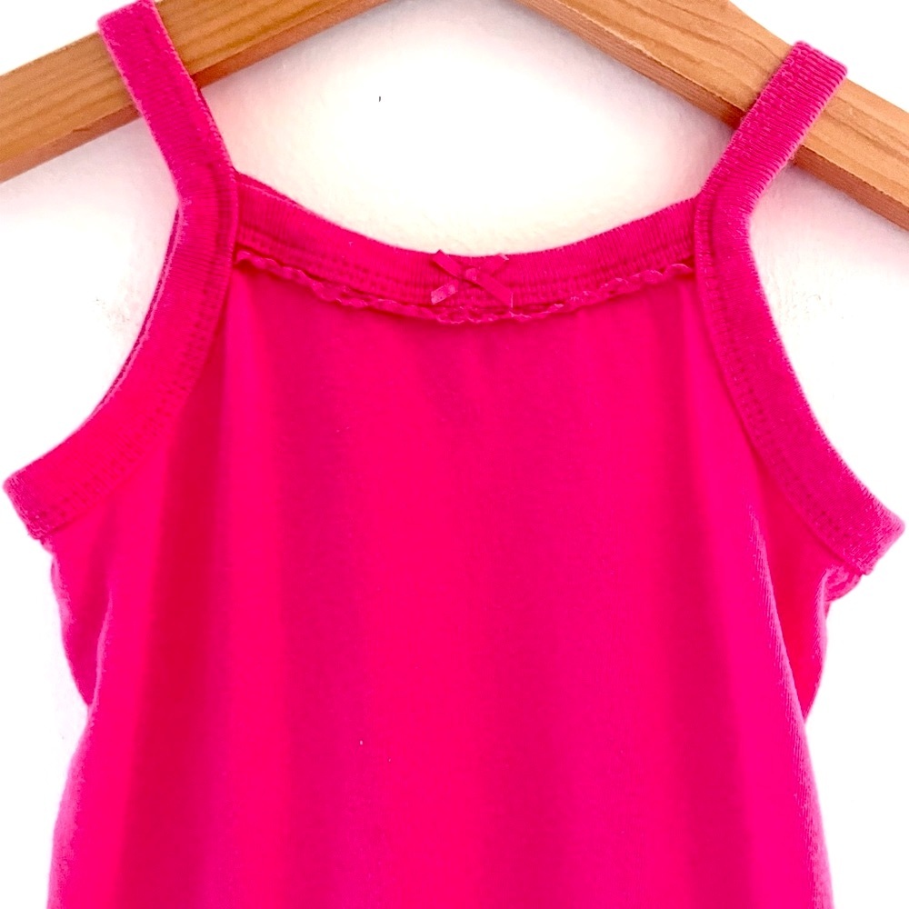 10/$30💥Ruffle Trim Magenta Pink Baby Girl Tank Top Sleeveless Bodysuit Onesie